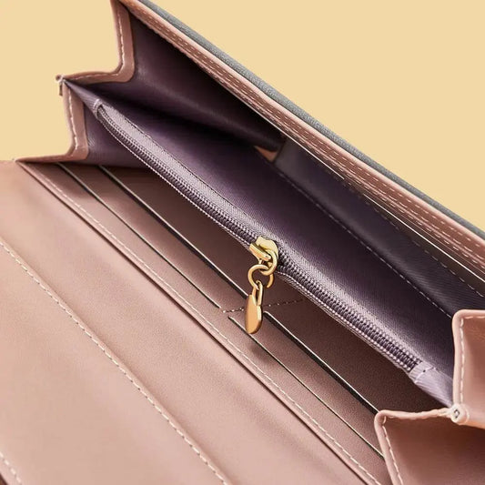 Girly Luxury Trifold Leather Wallet - IVORYNN