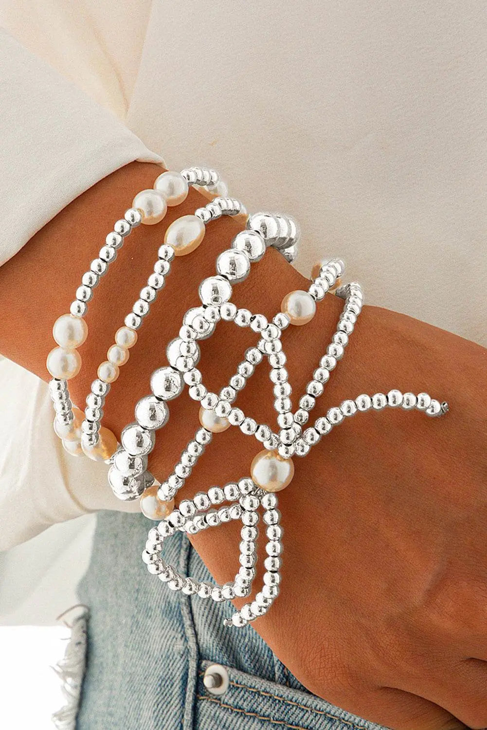 Gold Bow Multi Layered Bracelet Set - IVORYNN