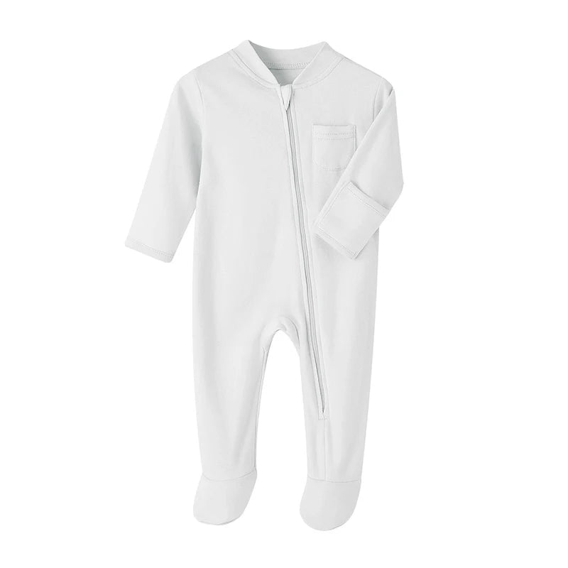 100% Cotton Newborn Baby Zipper Rompers