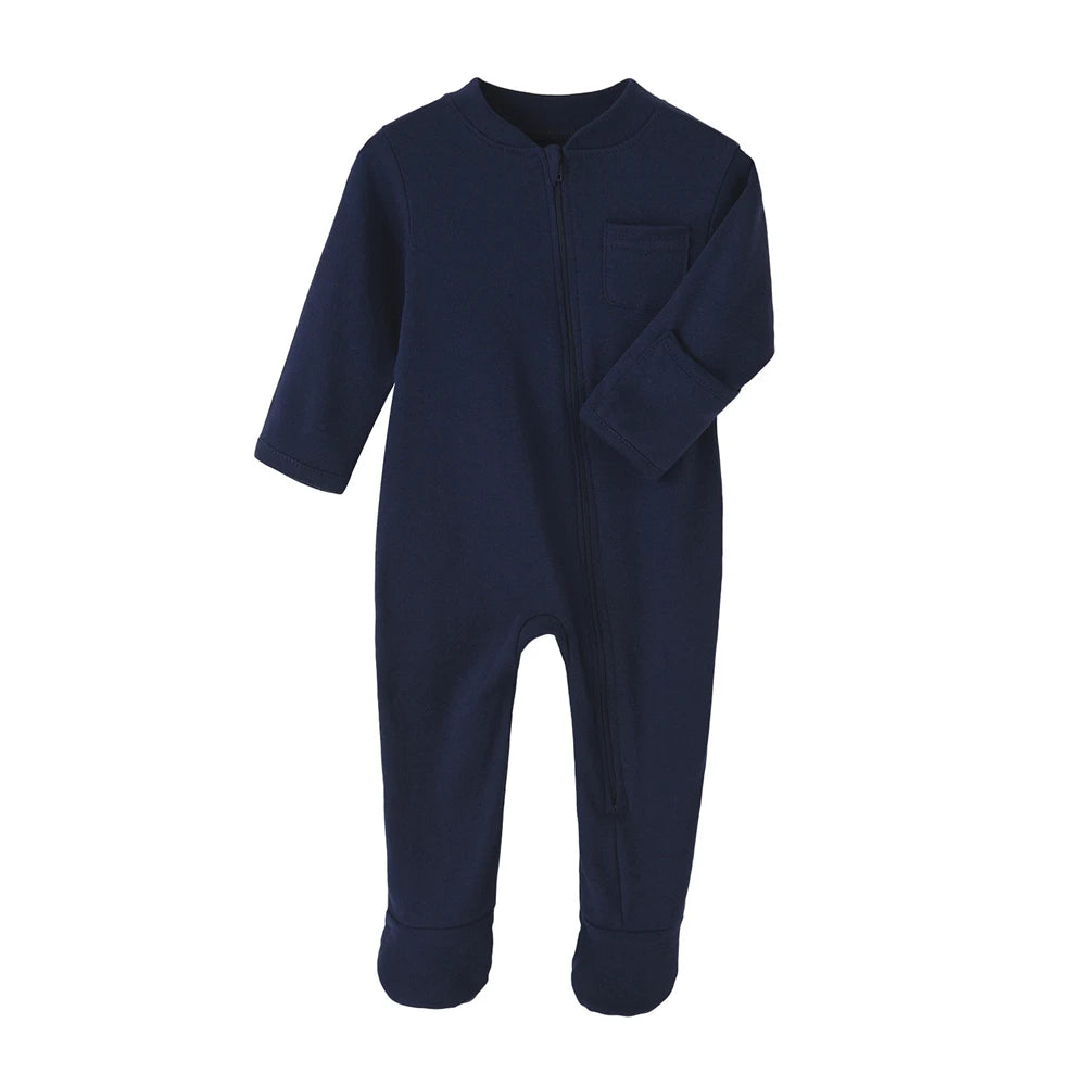 100% Cotton Newborn Baby Zipper Rompers