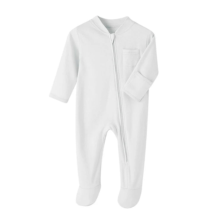 100% Cotton Newborn Baby Zipper Rompers