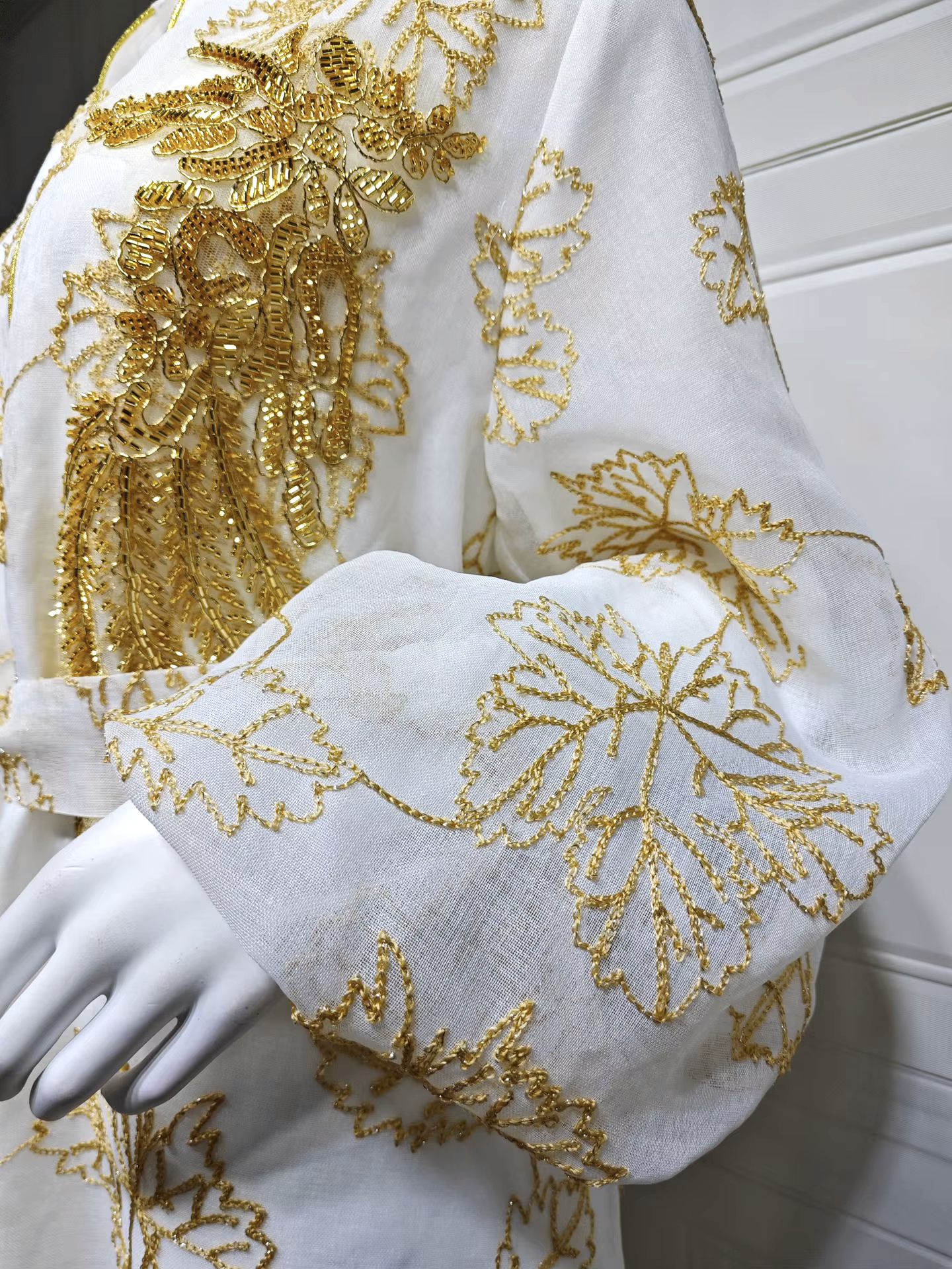 Luxury Bead Burning Flower Evening Dress