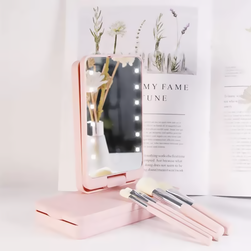 LED Light Makeup Hand Mirror