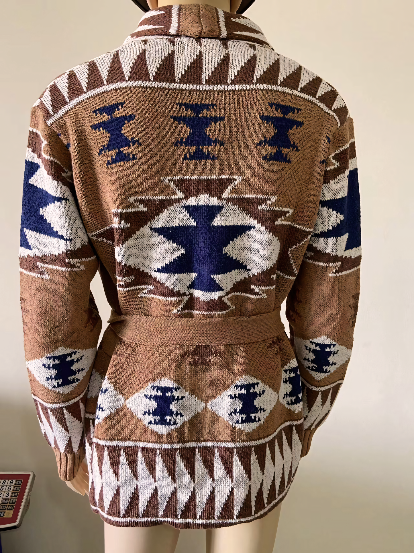 Knitted Oversize Crew Thick Cardigan