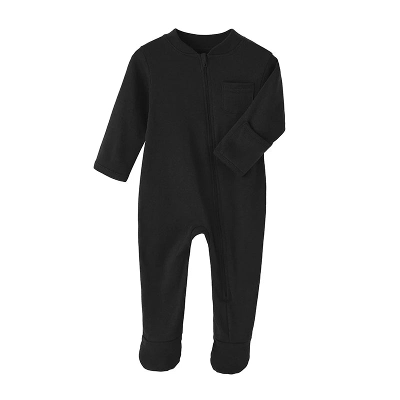 100% Cotton Newborn Baby Zipper Rompers
