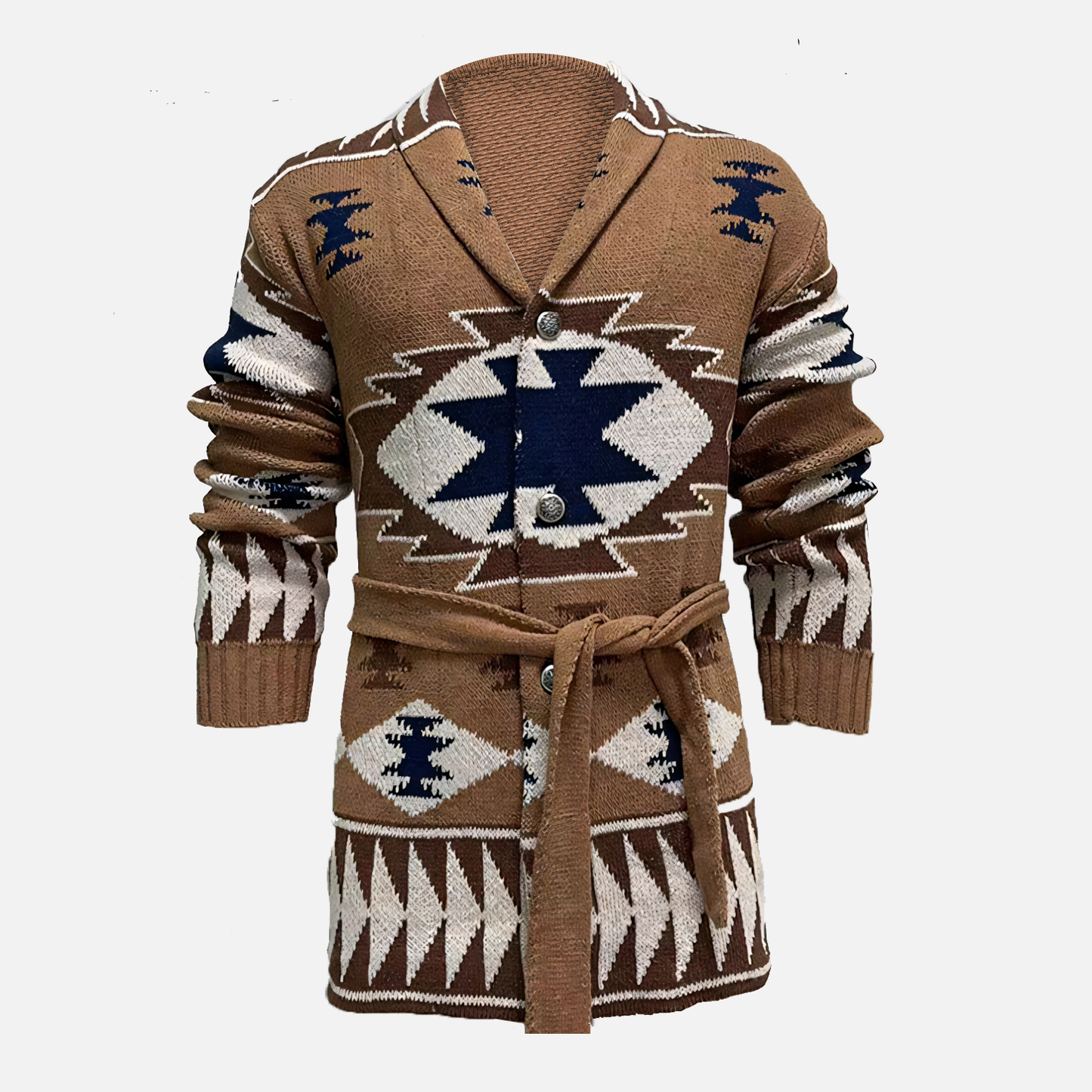 Knitted Oversize Crew Thick Cardigan