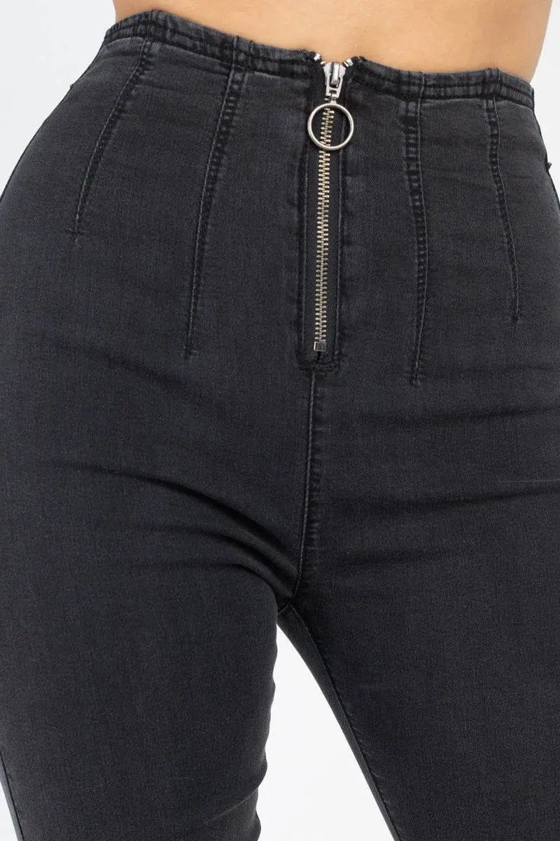 High Waist Black Denim Jeans - IVORYNN