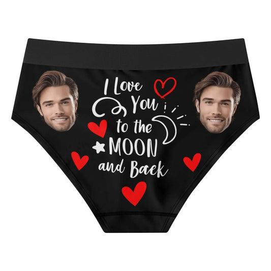 I Love you To The Moon Womens Mid Waisted Briefs - IVORYNN