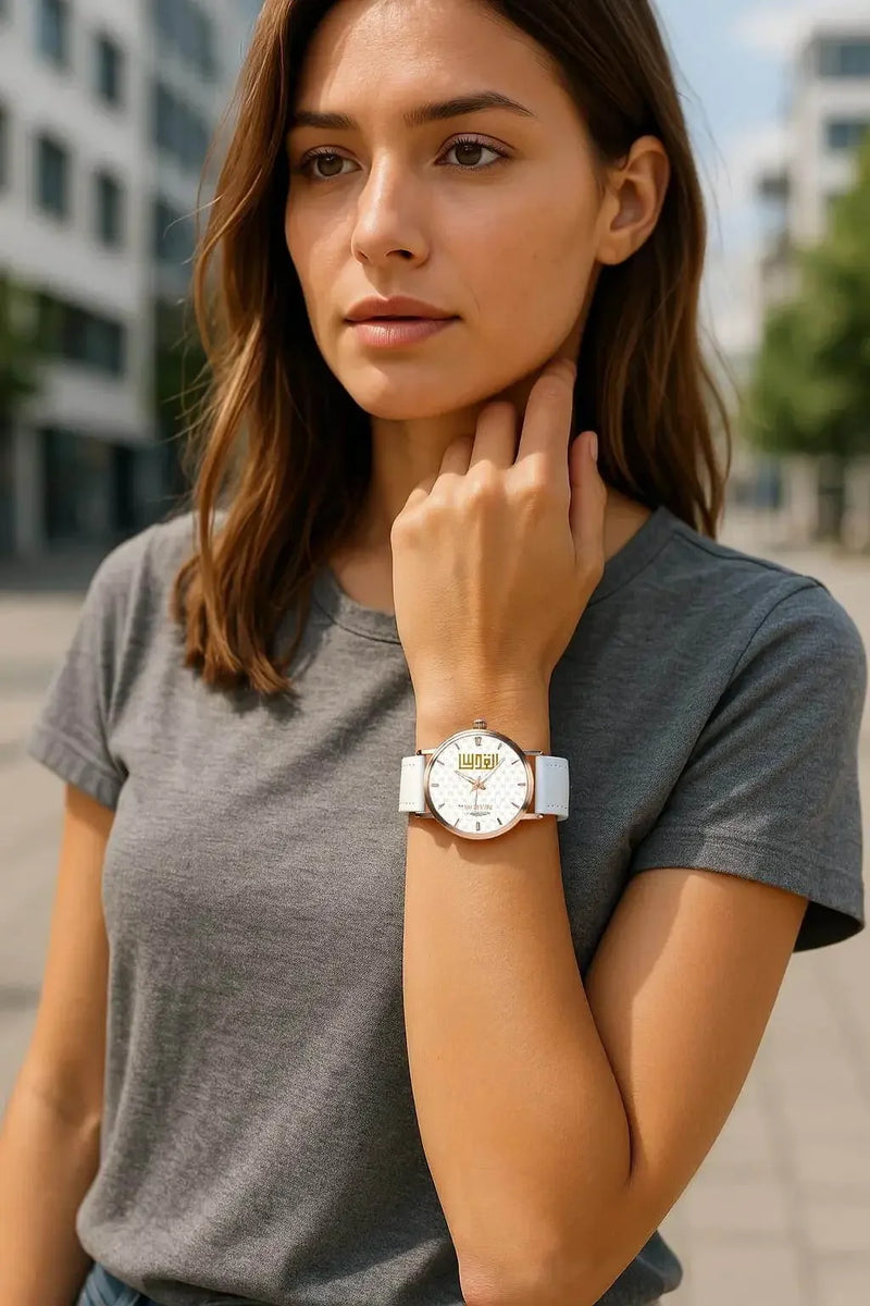 IVORYNN Automatic Watch (Rose Gold) White Leather - IVORYNN