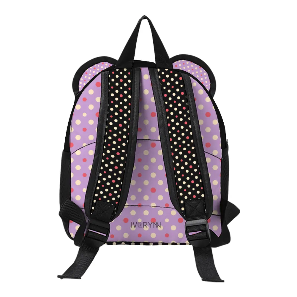 Just To Say Thank You Purple Ears Stylish School Backpack - IVORYNN