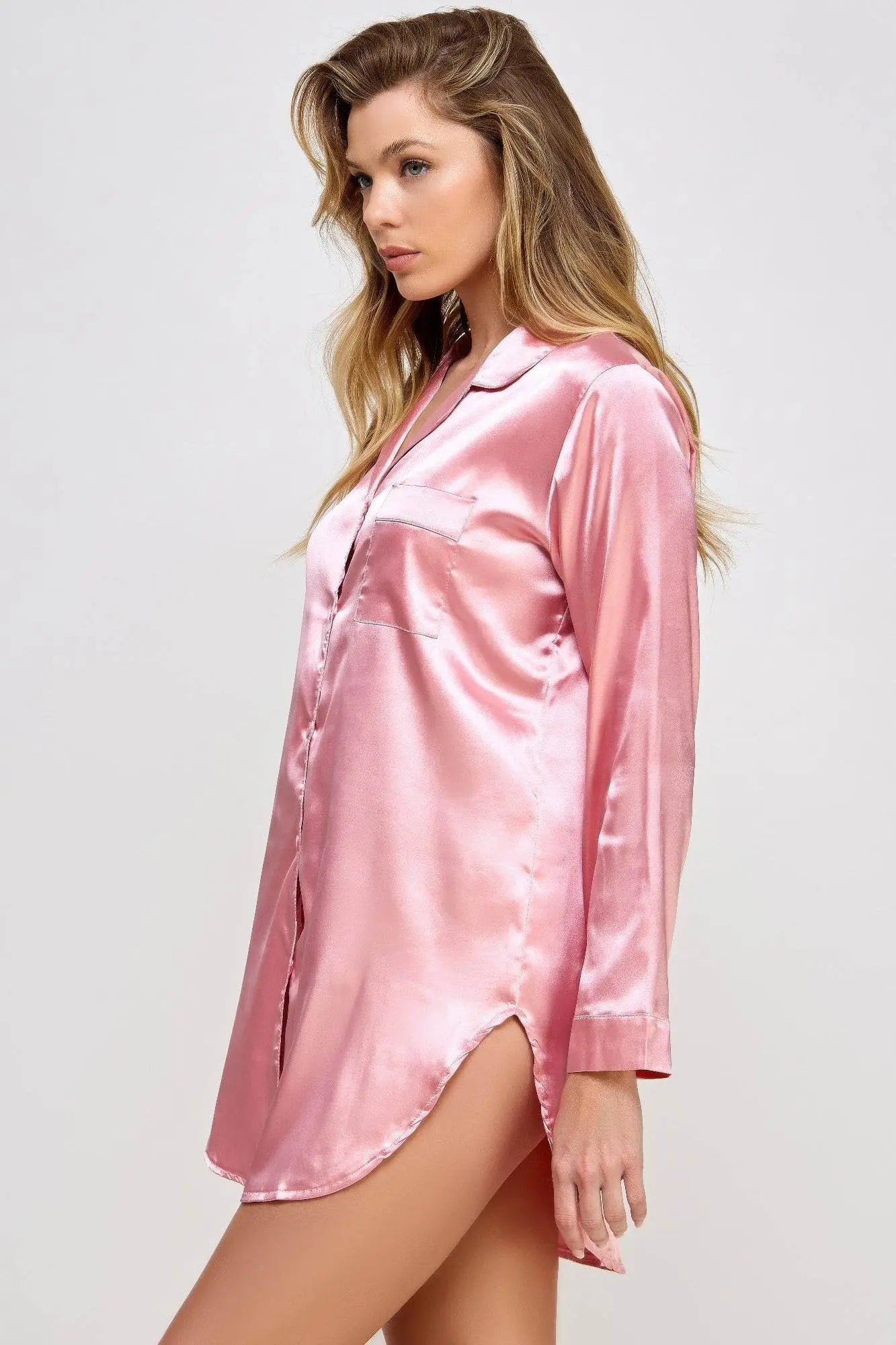 Kimberly Satin Luxury Sleepshirt - IVORYNN