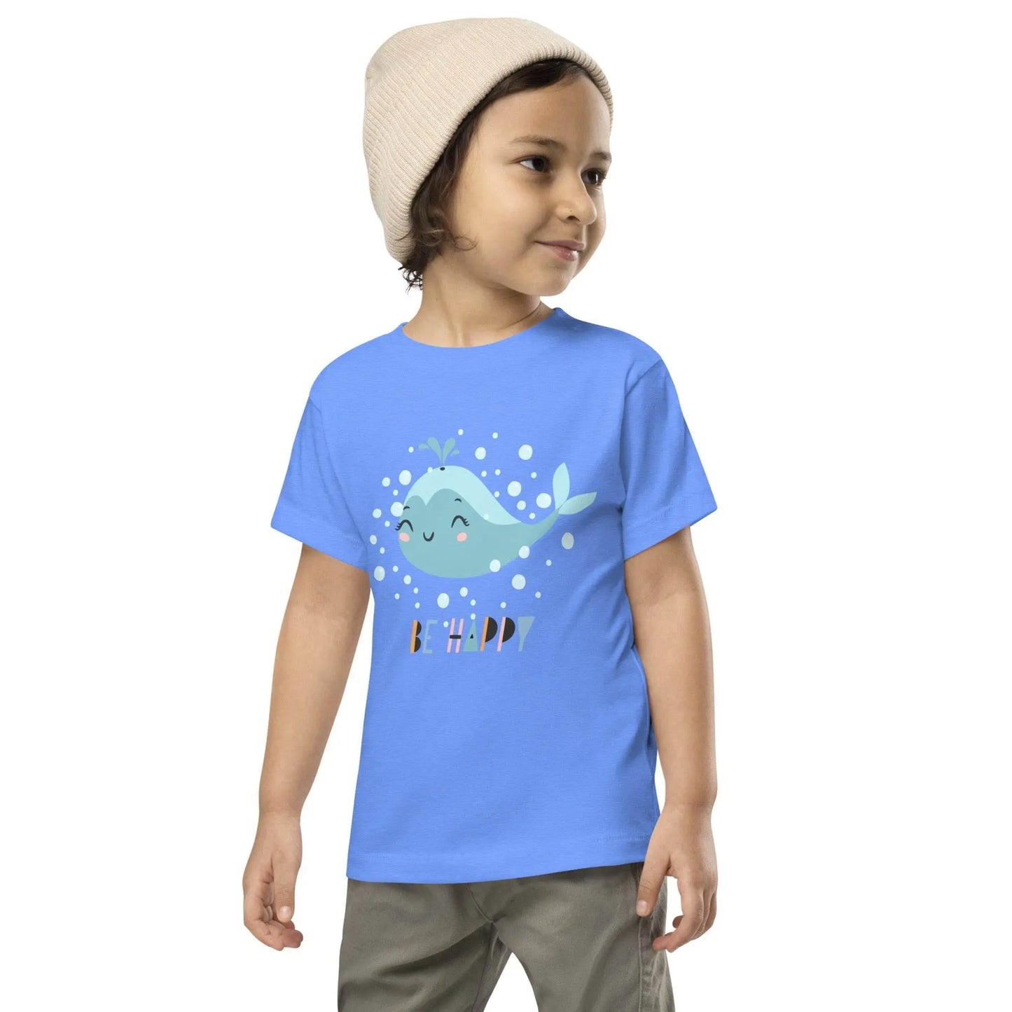 Little Whale Toddler Heather Columbia blue T-Shirt - IVORYNN