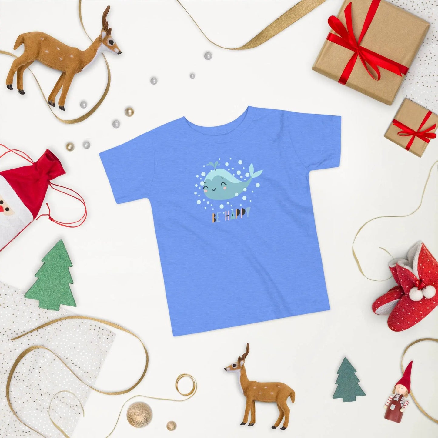 Little Whale Toddler Heather Columbia blue T-Shirt - IVORYNN