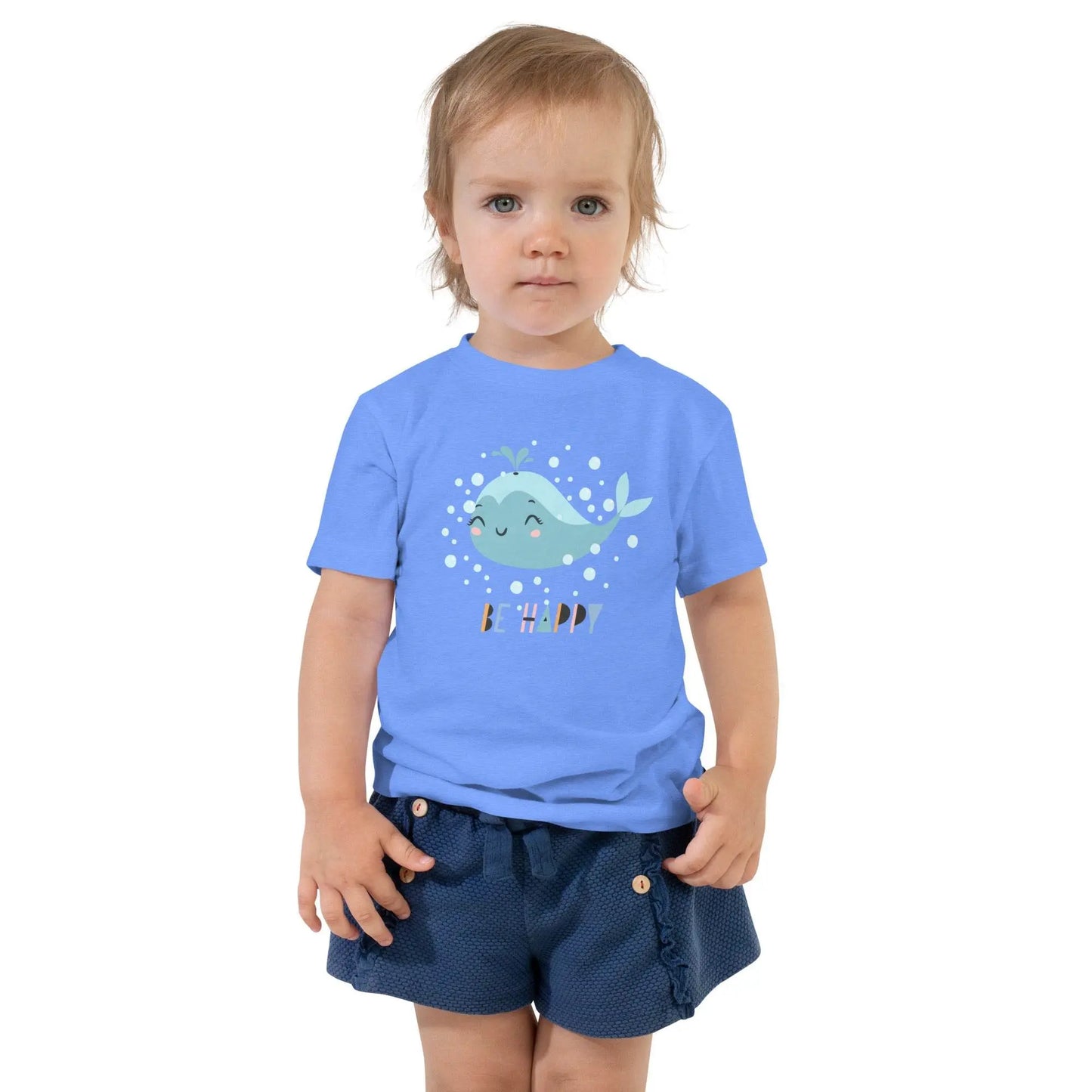 Little Whale Toddler Heather Columbia blue T-Shirt - IVORYNN