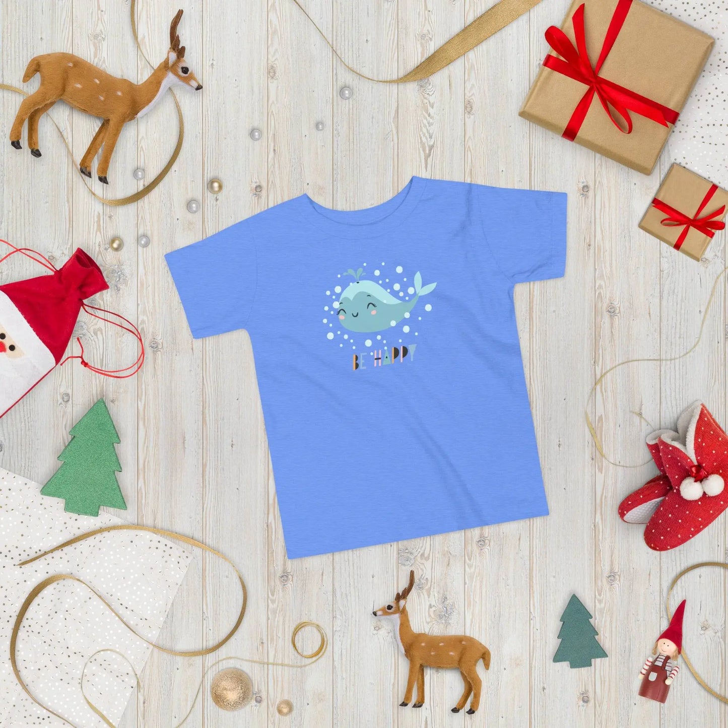 Little Whale Toddler Heather Columbia blue T-Shirt - IVORYNN