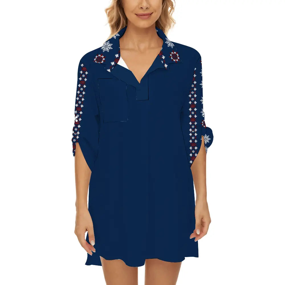 Long Blouse Shirts with Half Sleeve - IVORYNN