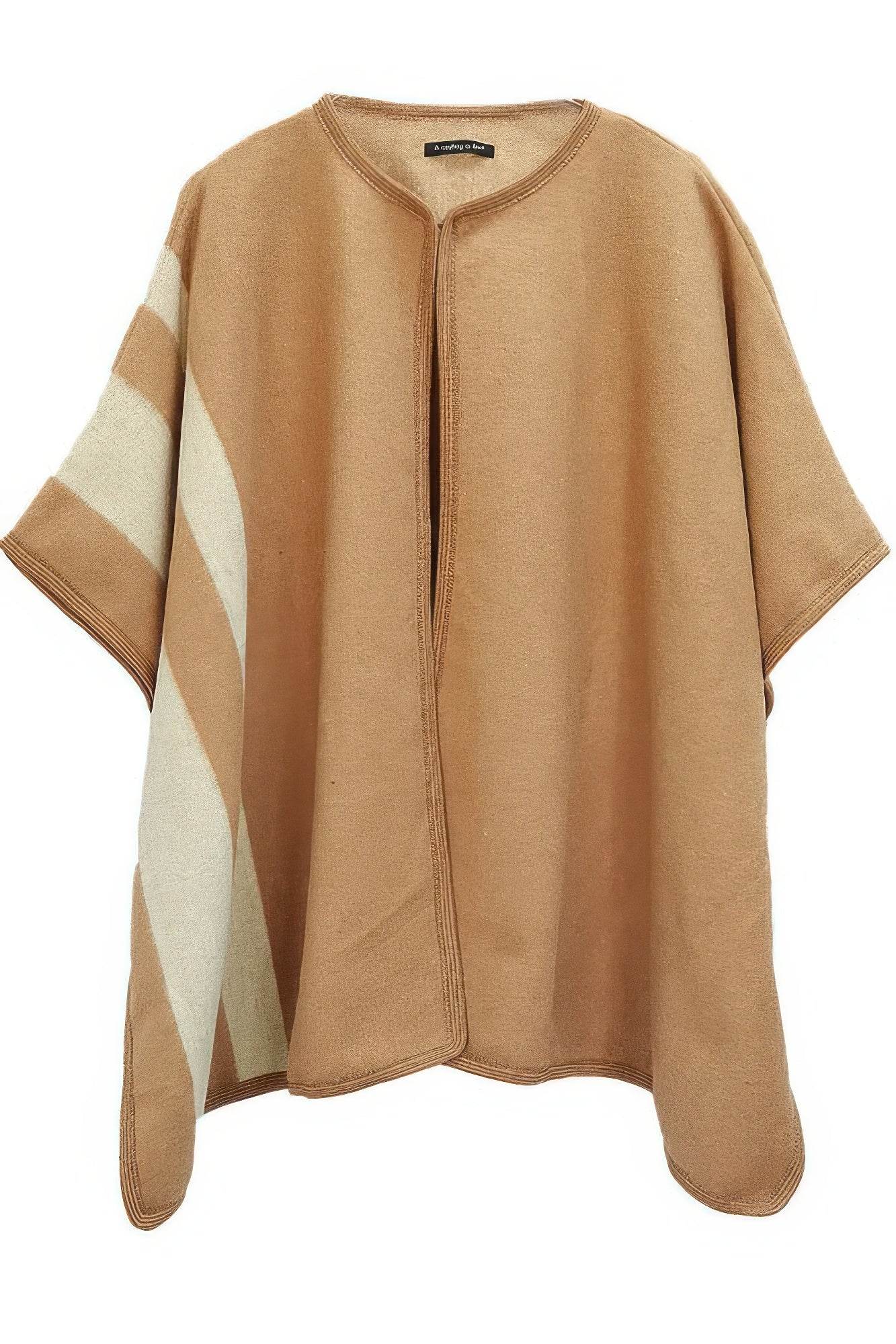 Luxury Cardigan Side Border Ruana - IVORYNN