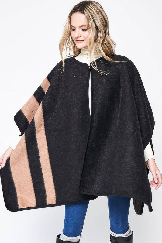 Luxury Cardigan Side Border Ruana - IVORYNN