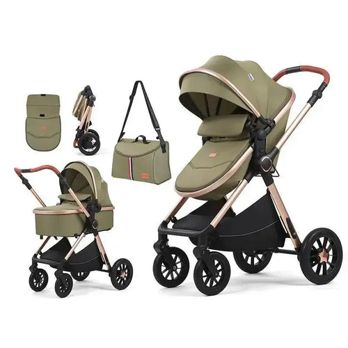 Luxury Compact Baby Carriage 4 In 1 Stroller - IVORYNN