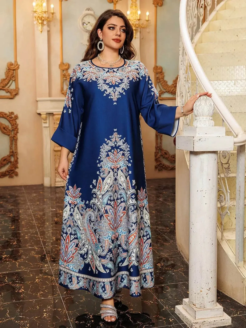 Luxury Printing Beading Casual Jalabiya - IVORYNN