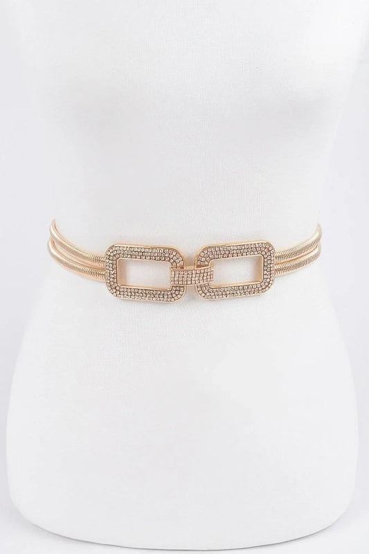 Luxury Rhinestone Metal Stretch Belt - IVORYNN