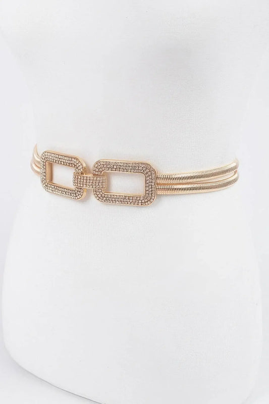 Luxury Rhinestone Metal Stretch Belt - IVORYNN