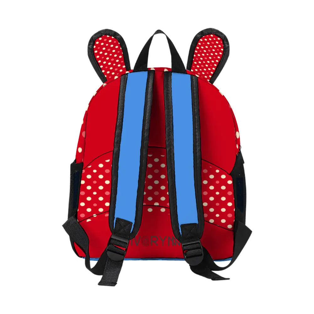 Mickey Special Head & Rabbit Ears Stylish School Backpack - IVORYNN