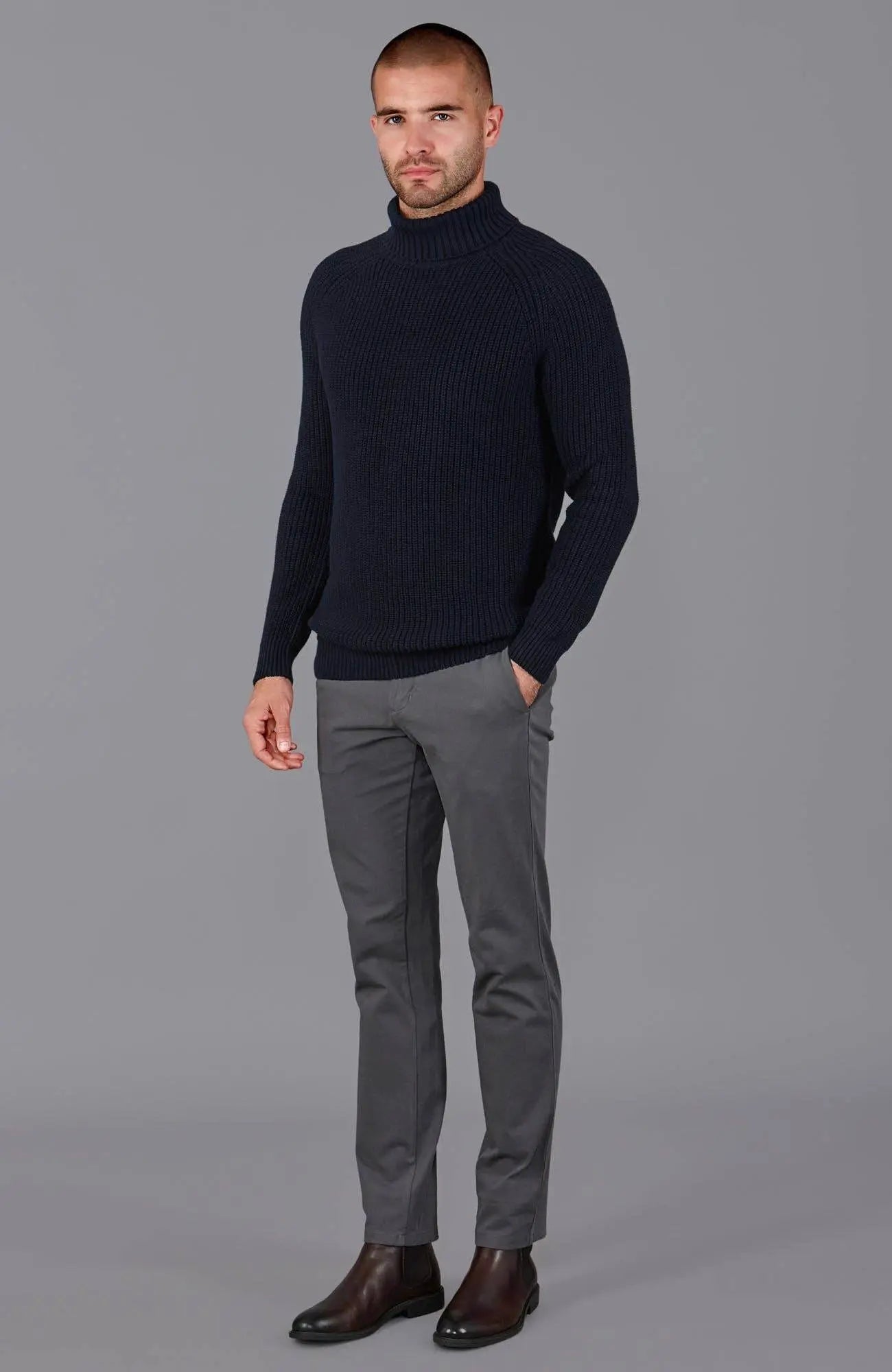 Midweight Cotton Rib Knitted Sweater - IVORYNN