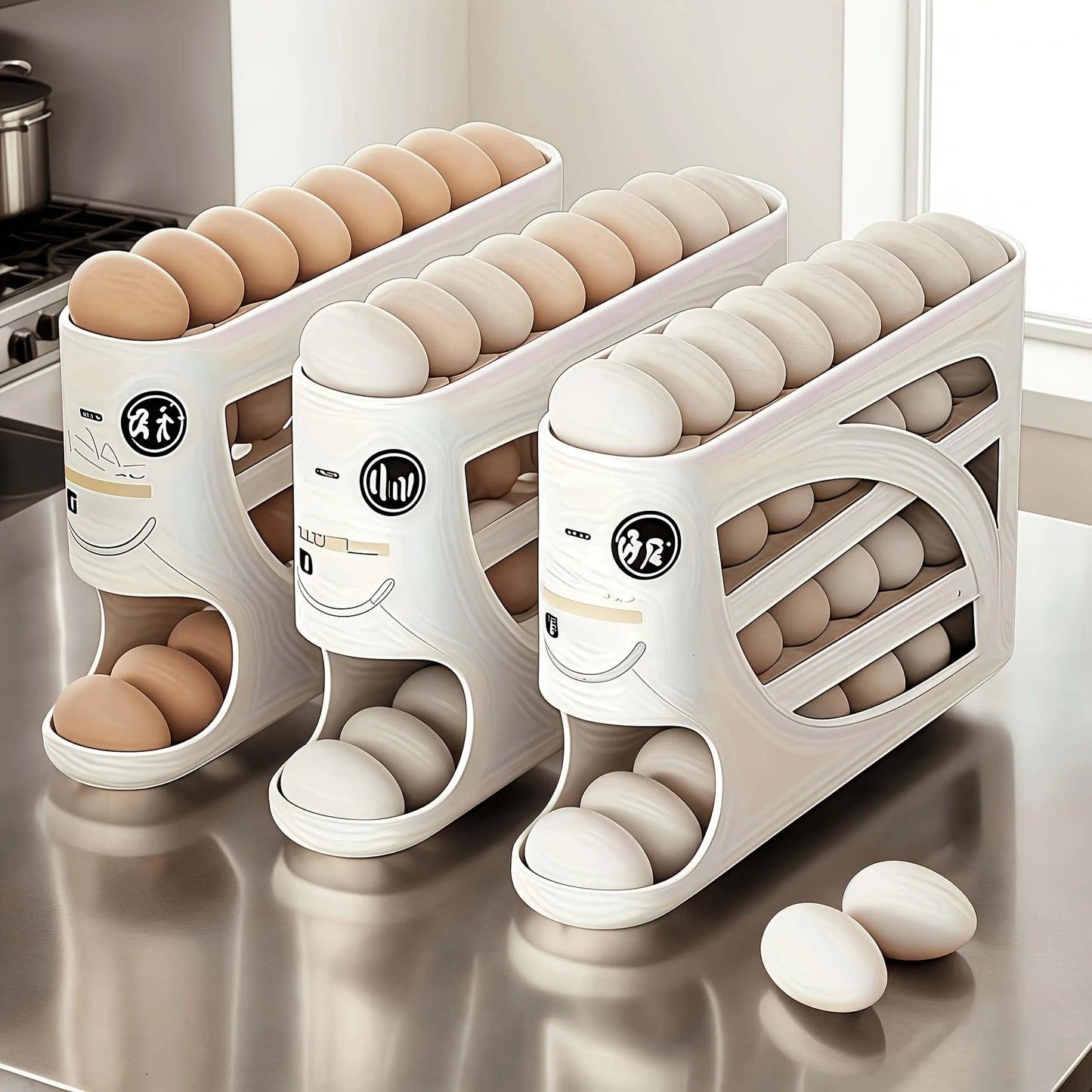 Multi-Layer Refrigerator Rolling Egg Rack
