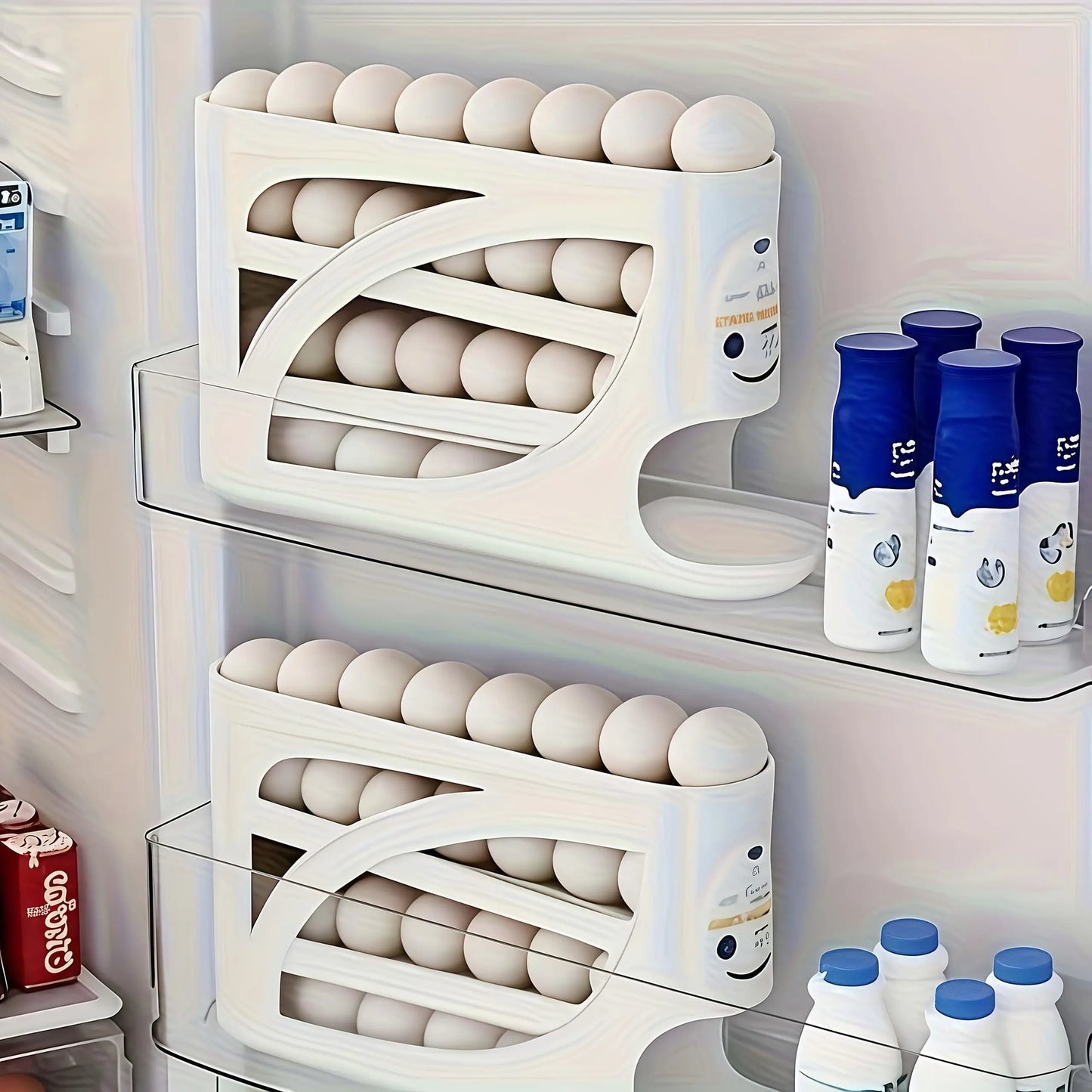 Multi-Layer Refrigerator Rolling Egg Rack