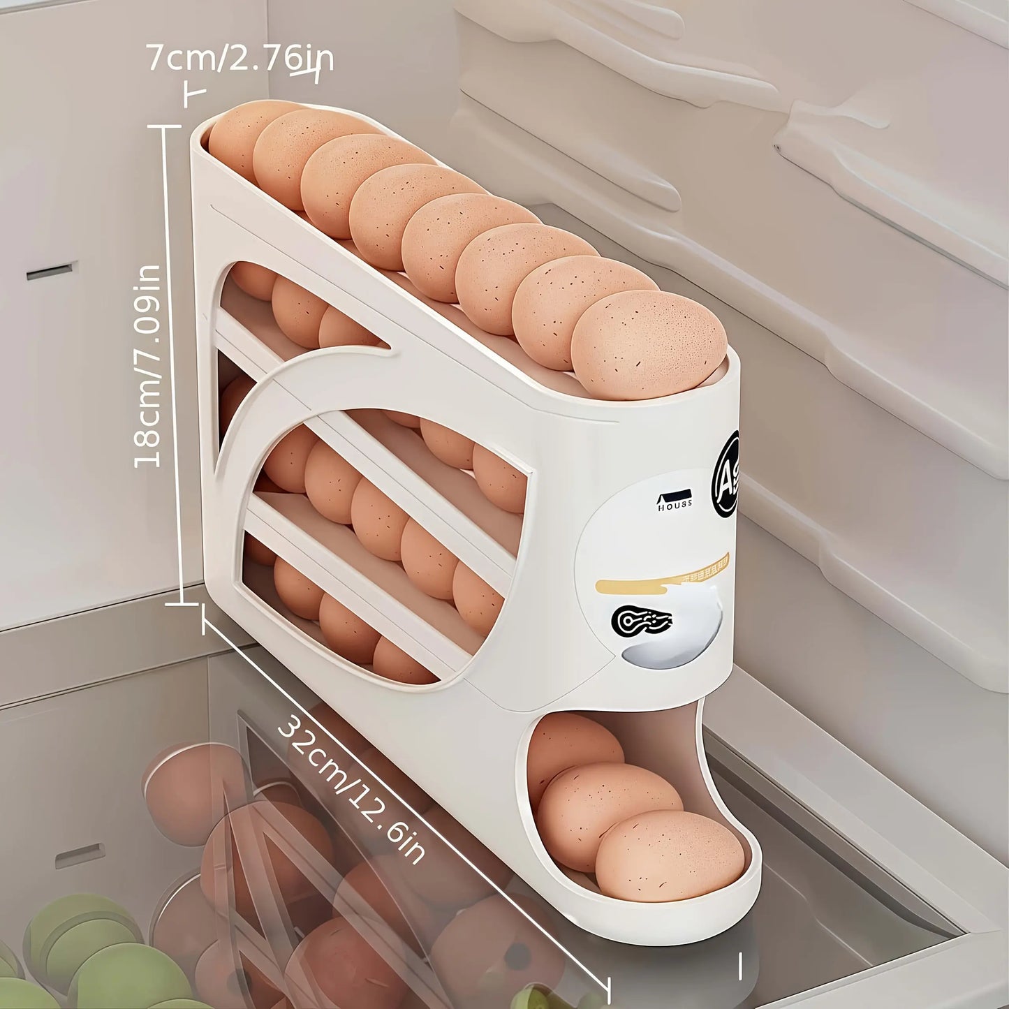 Multi-Layer Refrigerator Rolling Egg Rack
