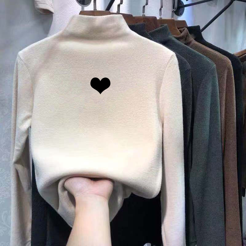 Double Sided German Fleece Cream Thickened Sweater