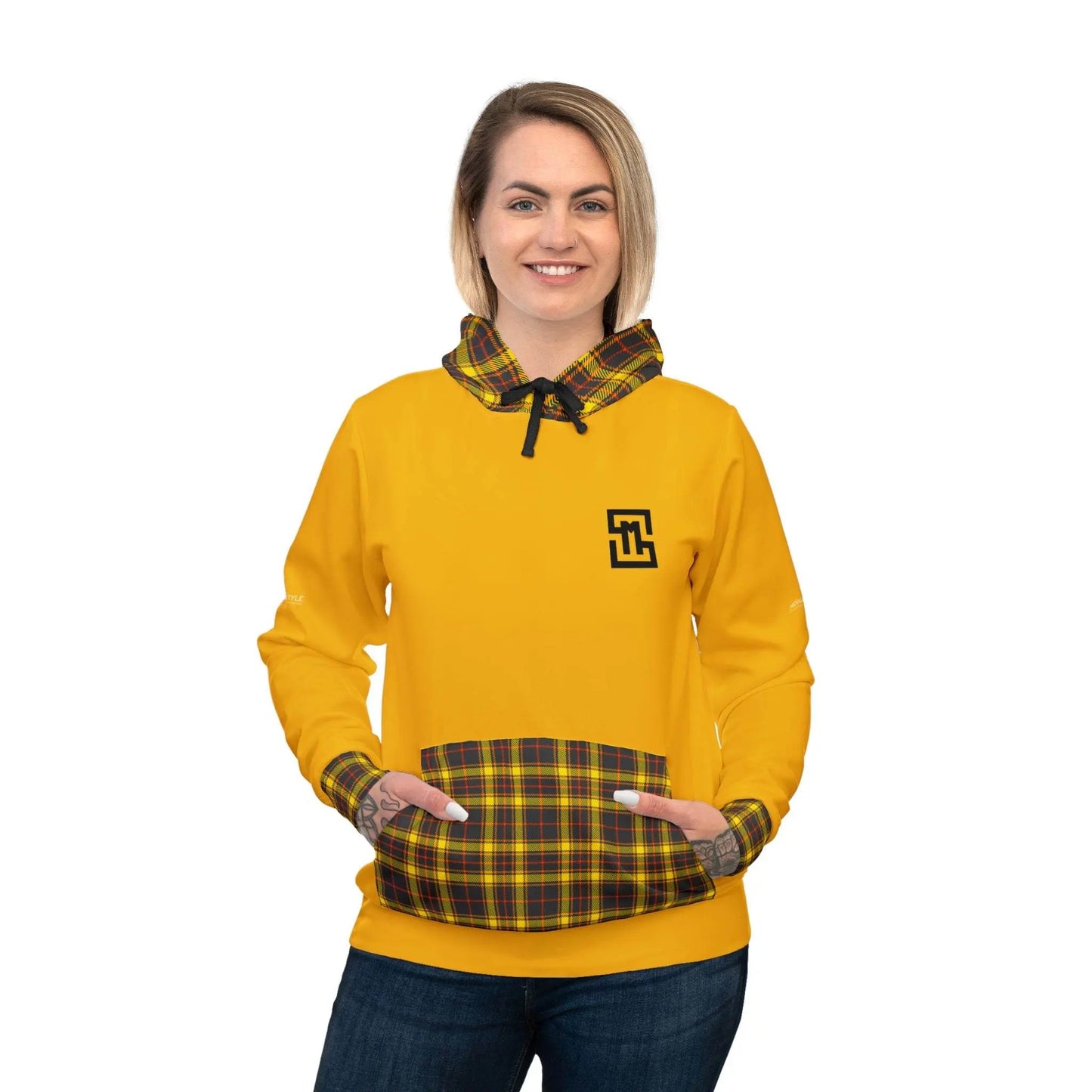 Orange Yellow Black Athletic Feldgrau Hoodie - IVORYNN