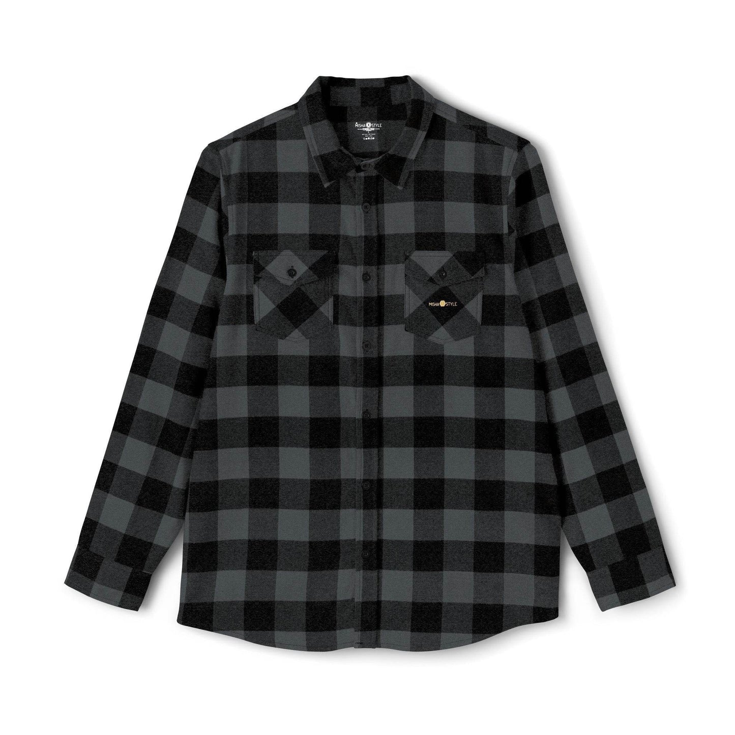 Plaid Women Luxury Flannel Shirt - Charcoal Heather - IVORYNN