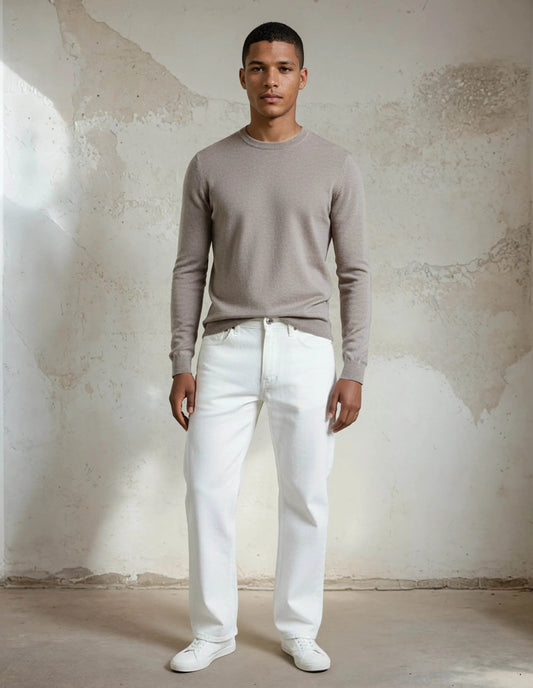 Premium Extra Fine Merino Wool Barley Sweater - IVORYNN