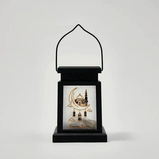 Ramadan Moon Solar Powered Square Lantern - IVORYNN