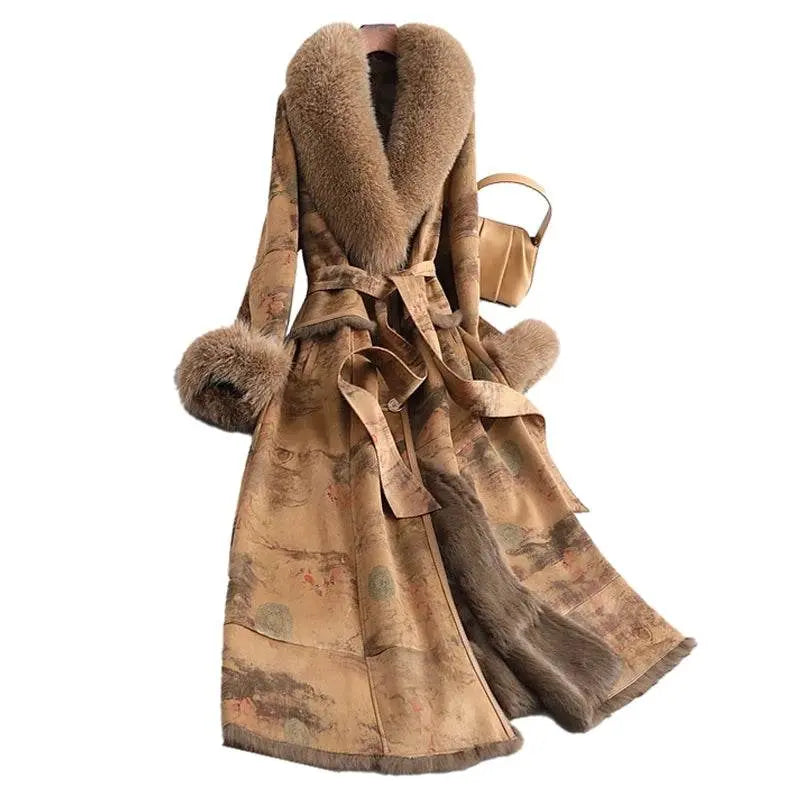 Real Fur Lining Long Coat - IVORYNN