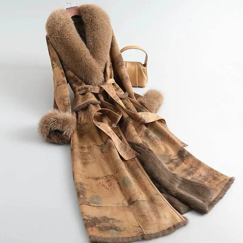 Real Fur Lining Long Coat - IVORYNN