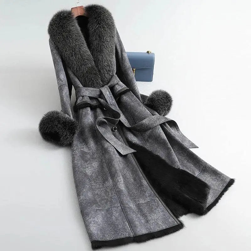 Real Fur Lining Long Coat - IVORYNN