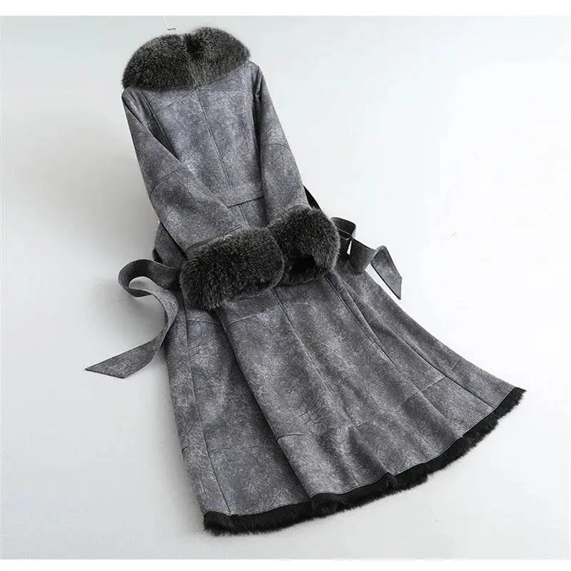 Real Fur Lining Long Coat - IVORYNN