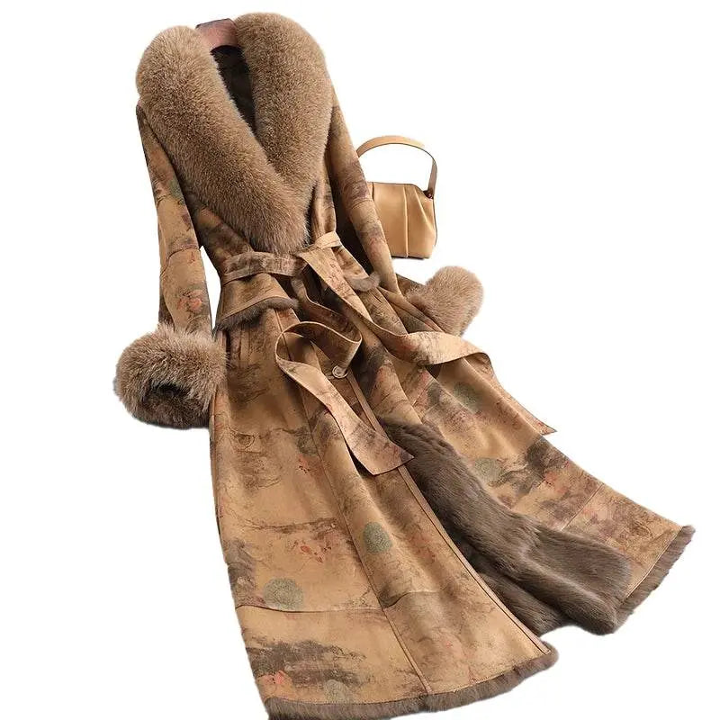 Real Fur Lining Long Coat - IVORYNN