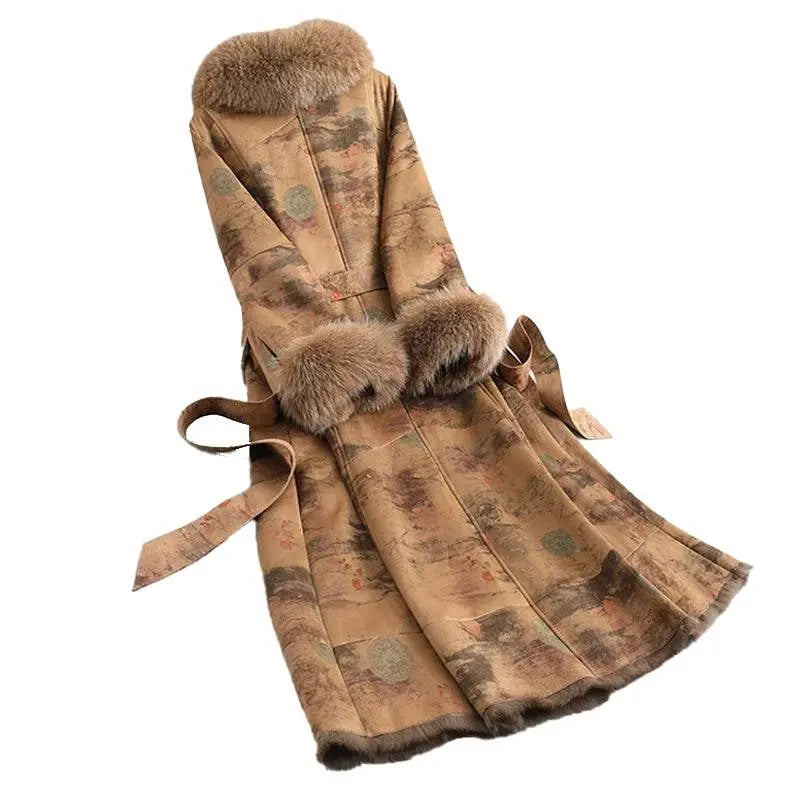 Real Fur Lining Long Coat - IVORYNN