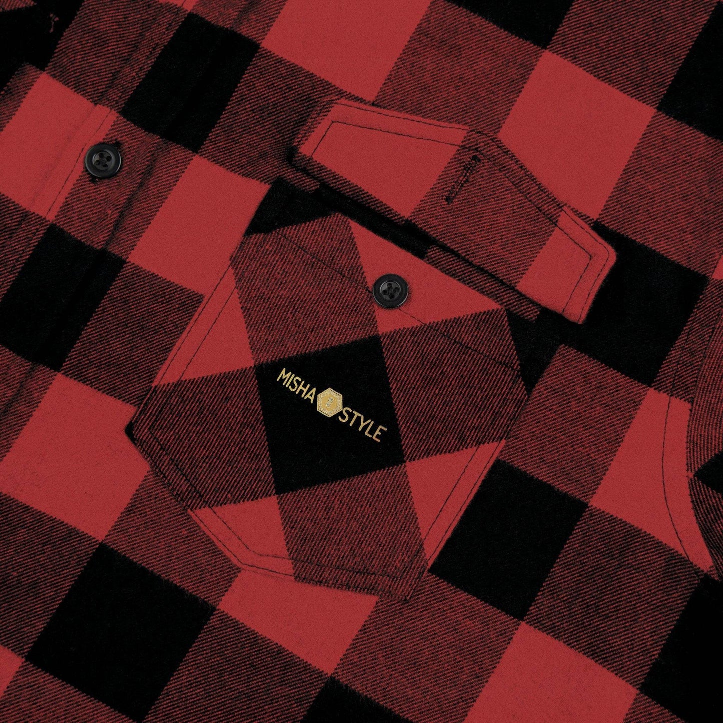 Red Plaid Men Luxury Flannel Shirt - IVORYNN