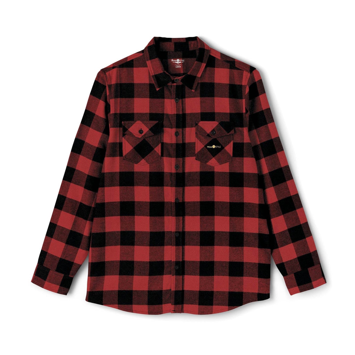 Red Plaid Men Luxury Flannel Shirt - IVORYNN