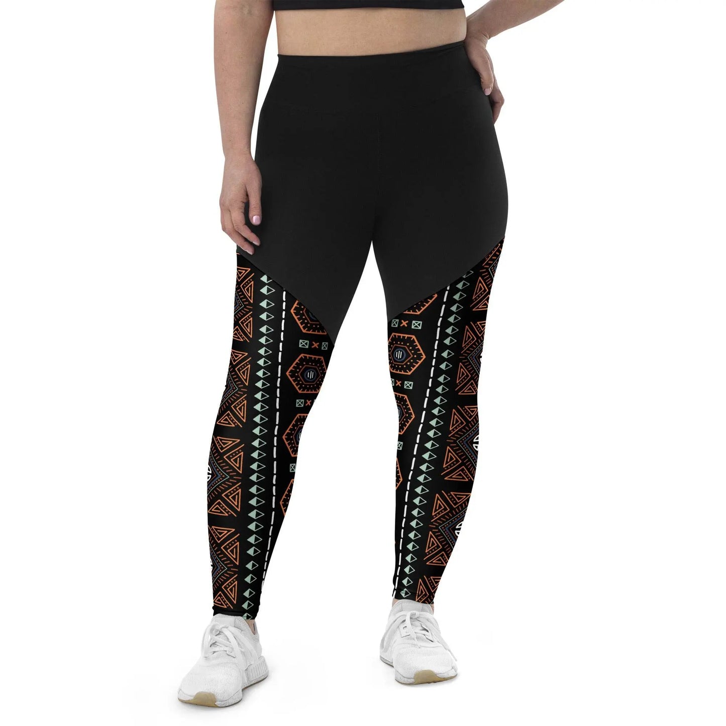 Royal Decoration Black Sports Leggings - IVORYNN