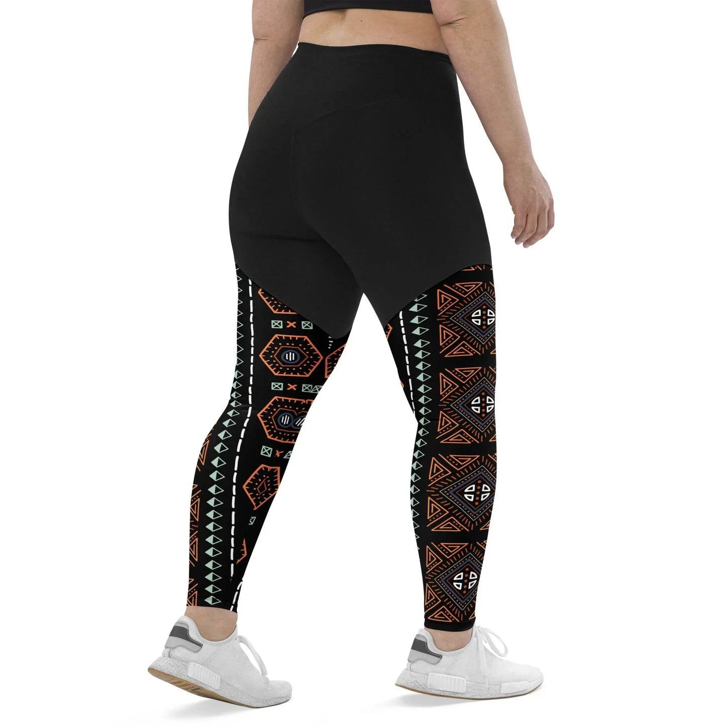 Royal Decoration Black Sports Leggings - IVORYNN