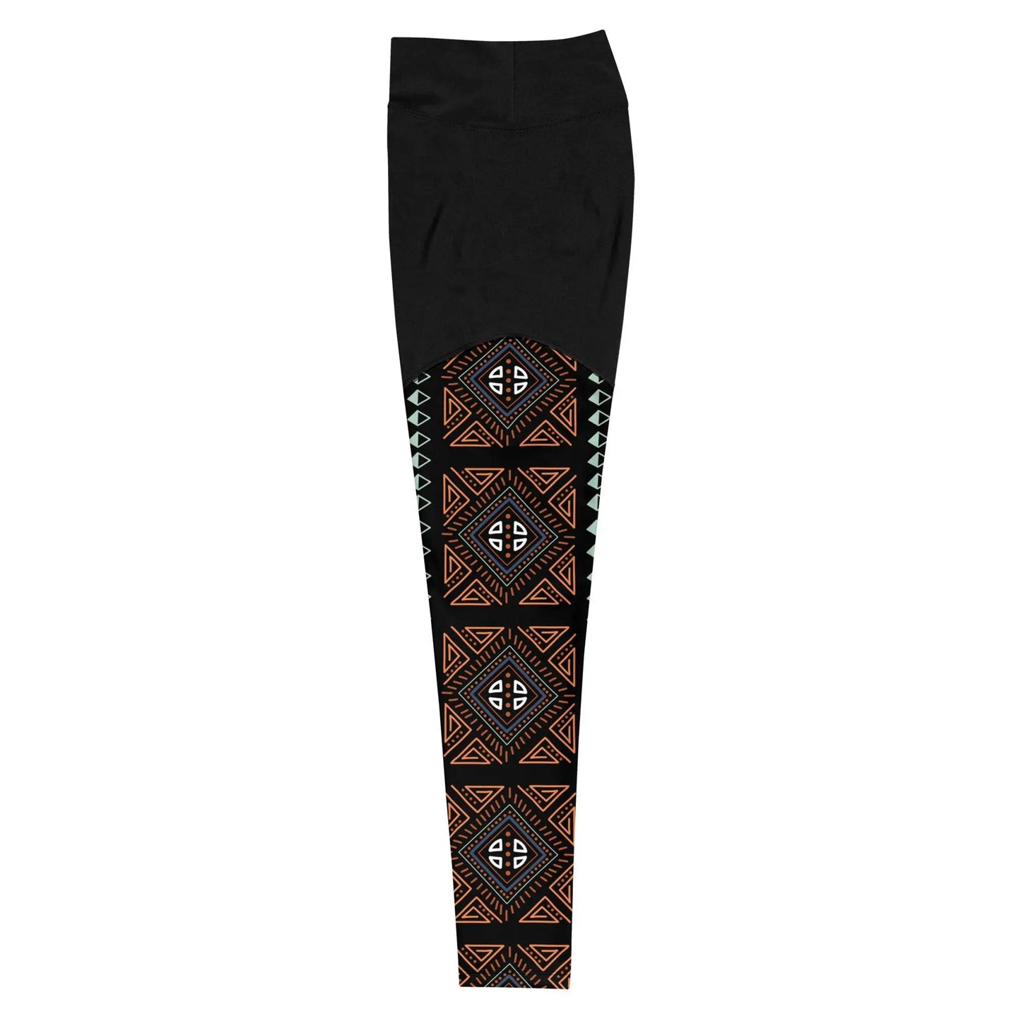 Royal Decoration Black Sports Leggings - IVORYNN