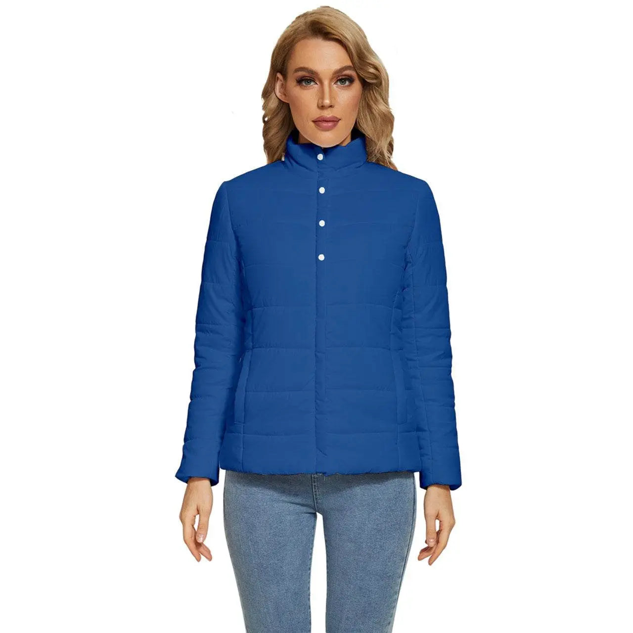 Royal Look Blue Puffer Jacket - IVORYNN