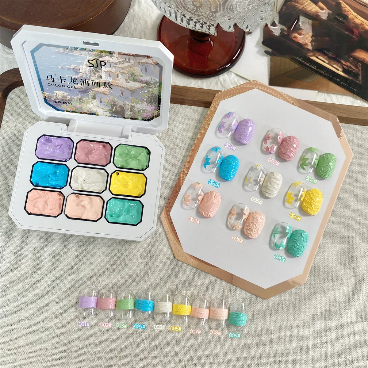 9-grid Color Painting Glue Nail Polish