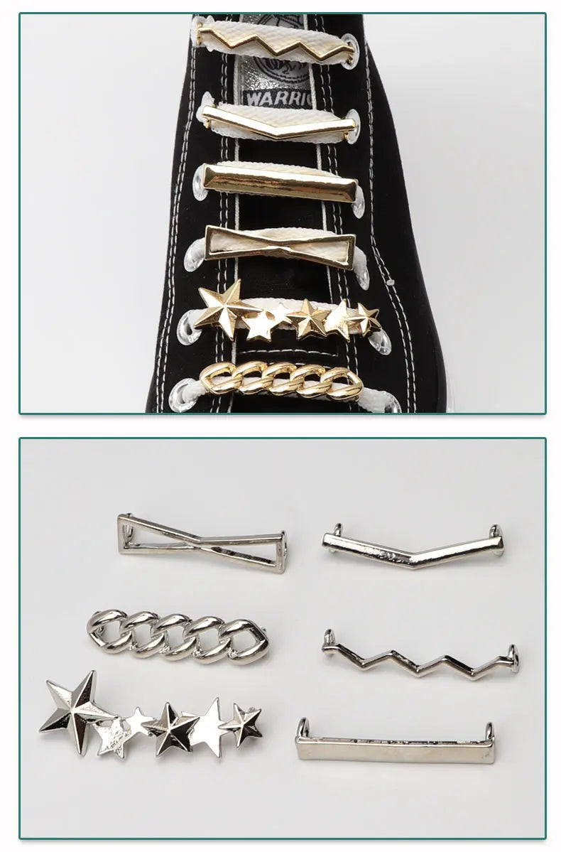 Shoelaces Clips Decoration Shiny Rhinestones